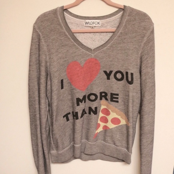 Wildfox Sweater “I love you more than pizza” - Picture 2 of 2